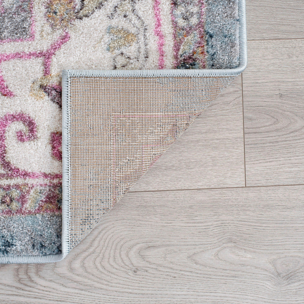 Kinsley Traditional Oriental Denim Rectangle Area Rug, 10'6''x14'6''