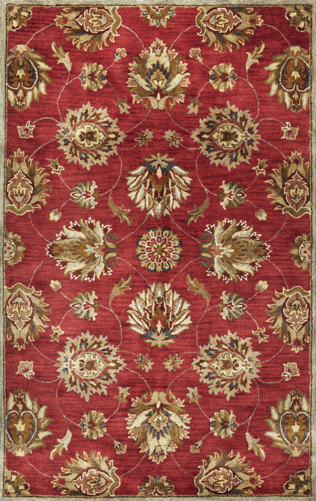 HomeRoots 8' x 10' 6" Wool Red Area Rug