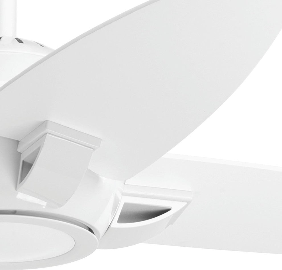 Soar Collection 54" 4 Blade Fan With LED Light, White