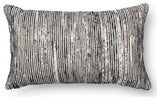Recycled Sari Silk With Texture Throw Pillow, Black / Multi, 13"x21", No Fill