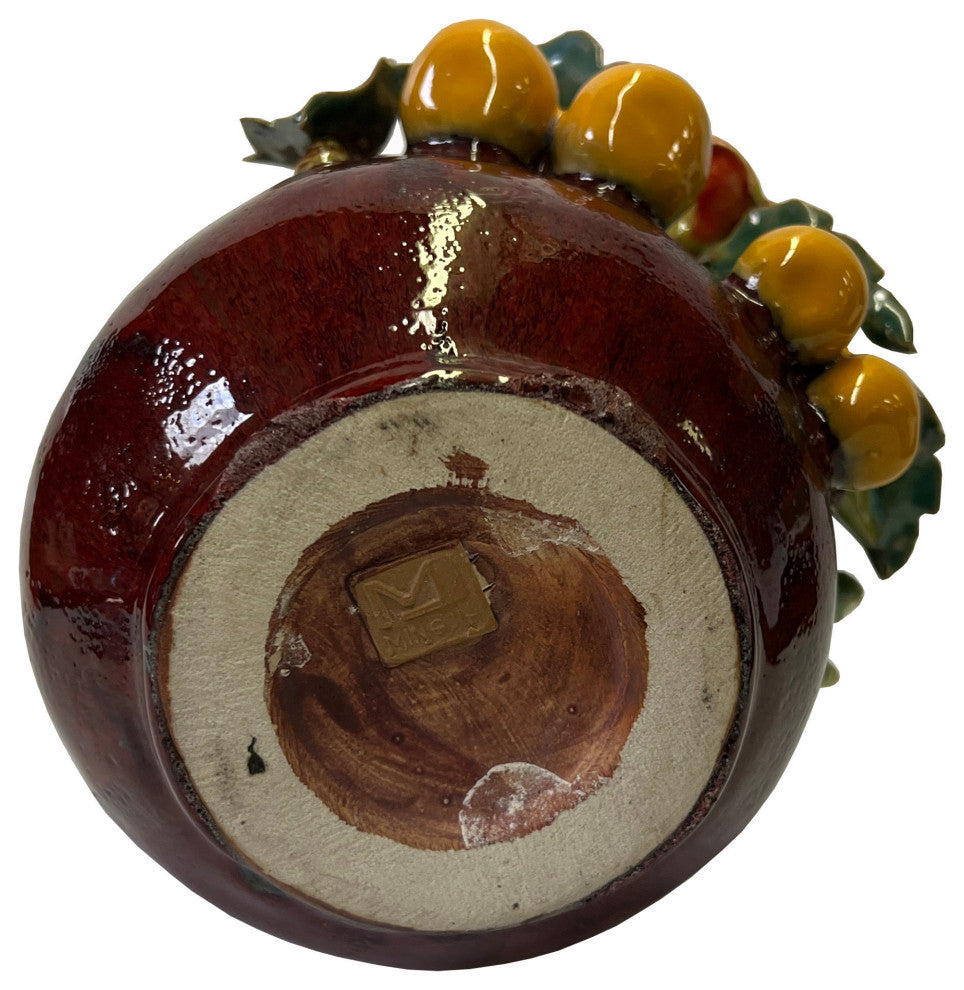 Chinese OxBlood Red Glaze Dimensional Flower Gourd Motif Vase Hws3062