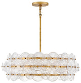 Rene LED Pendant, Distressed Brass
