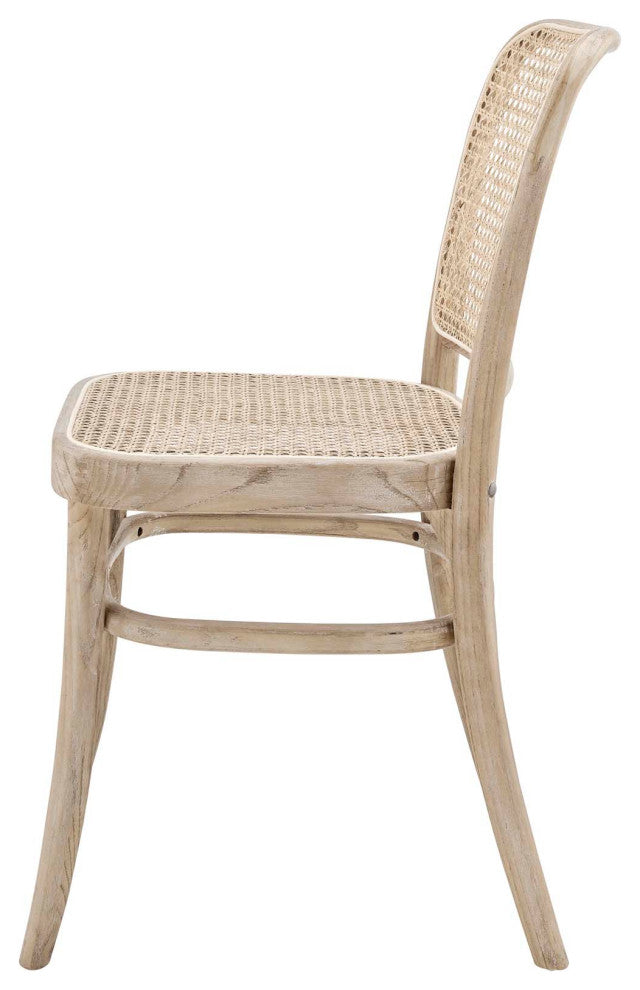 Side Dining Chair, Set of 2, Gray, Wood, Modern, Cafe Bistro Hospitality