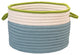 Colonial Mills Basket, The Band Storage Bins Light Blue and Bright Green Round