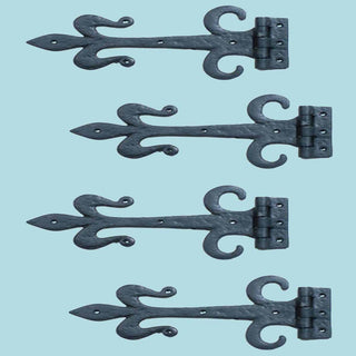 Door Strap Hinge Black Iron 12 Inch Set Of 4
