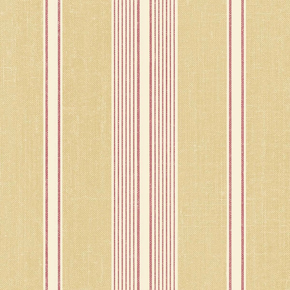 Stripes And Damasks 3, Classic Damask Stripes Beige Wallpaper Sample
