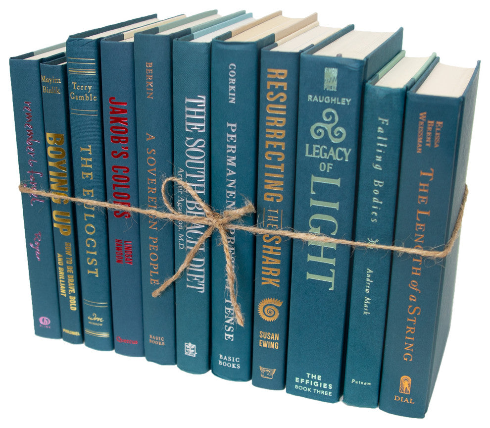 Decorative Books - Blue Spruce Book Bundle - 1 foot of Books