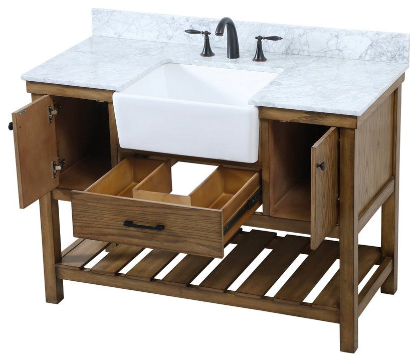 Home Living 22" Farmhouse Driftwood-Light Bathroom Vanity