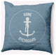 26x26" Gone Forever Overboard Nautical Decorative Indoor Pillow, Dusty Smoke
