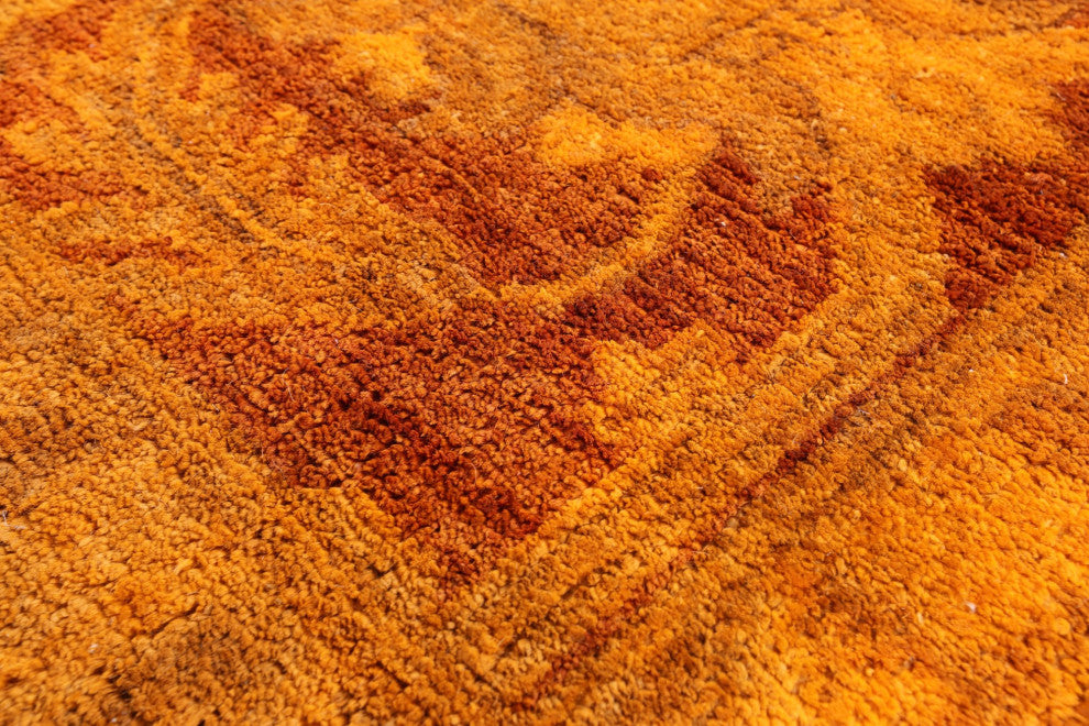 Hand-Knotted Overdyed Full Pile Wool Rug 9' 1" X 12' 3" - HR9747