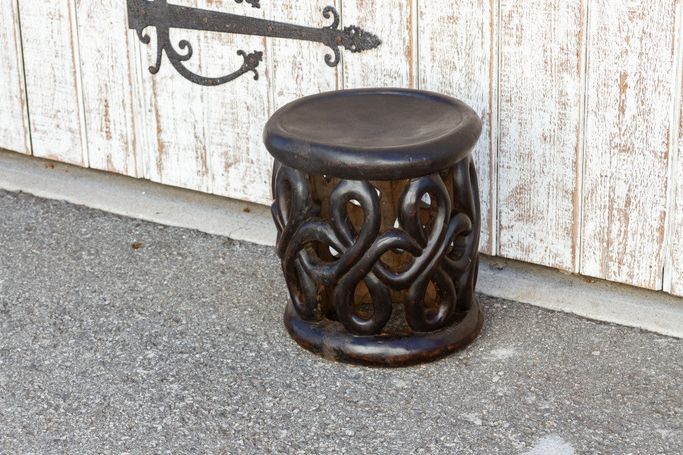 Unique Figural Carved Bamileke Stool