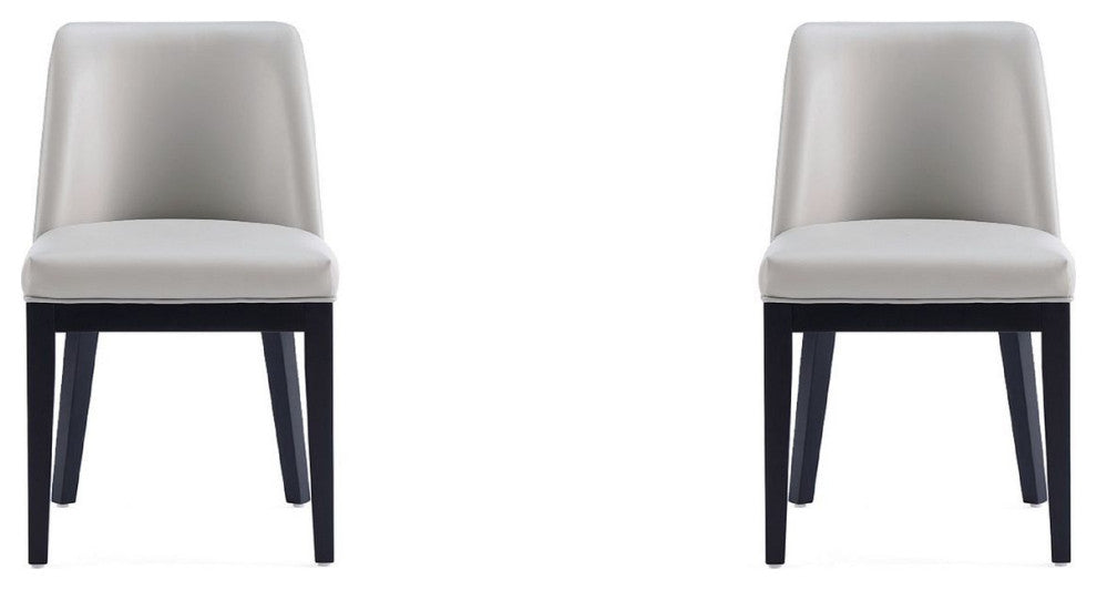 Manhattan Comfort Gansevoort Dining Chairs, Light Gray, Set of 2
