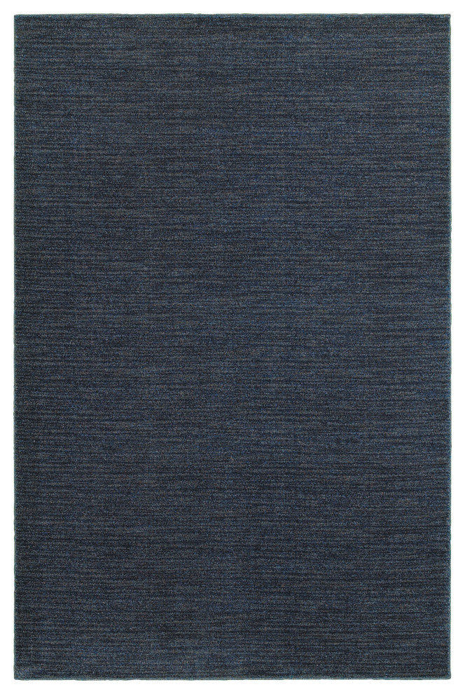 Oriental Weavers Richmond Collection Navy/Grey Solid Indoor Area Rug 6'7"X9'6"
