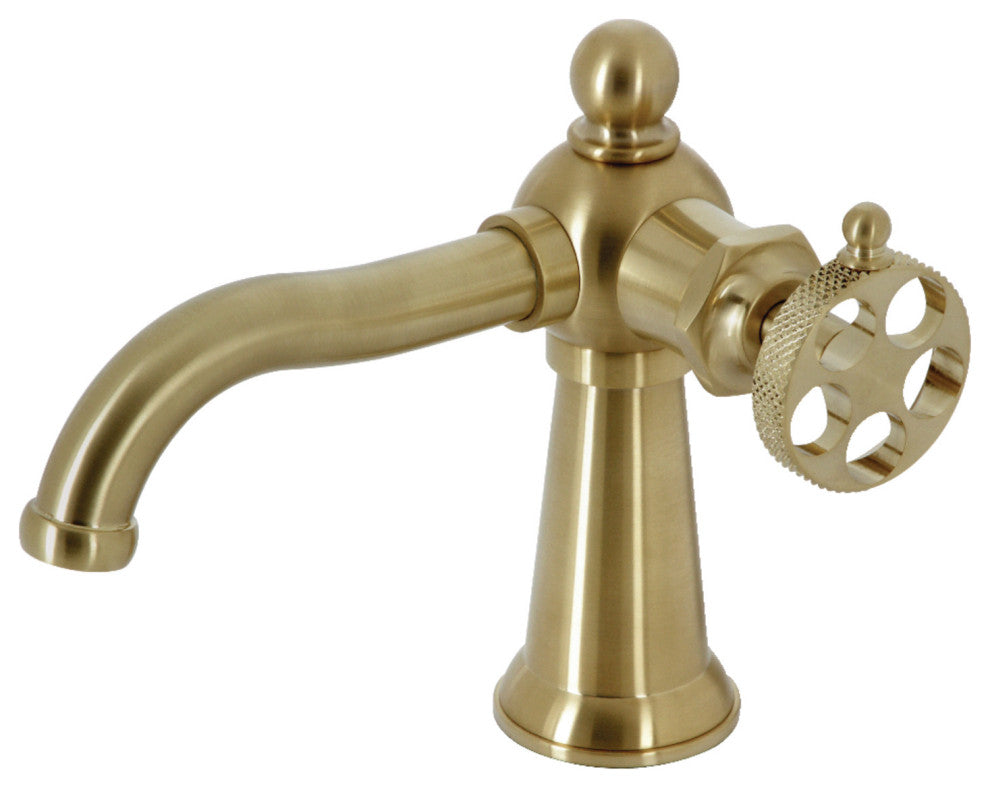 KS3547RKX Single-Handle Bathroom Faucet With Push Pop-Up, Brushed Brass