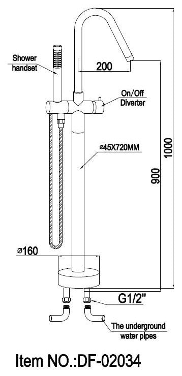 Vanity Art Freestanding Tub Faucet, Oil Rubbed Bronze
