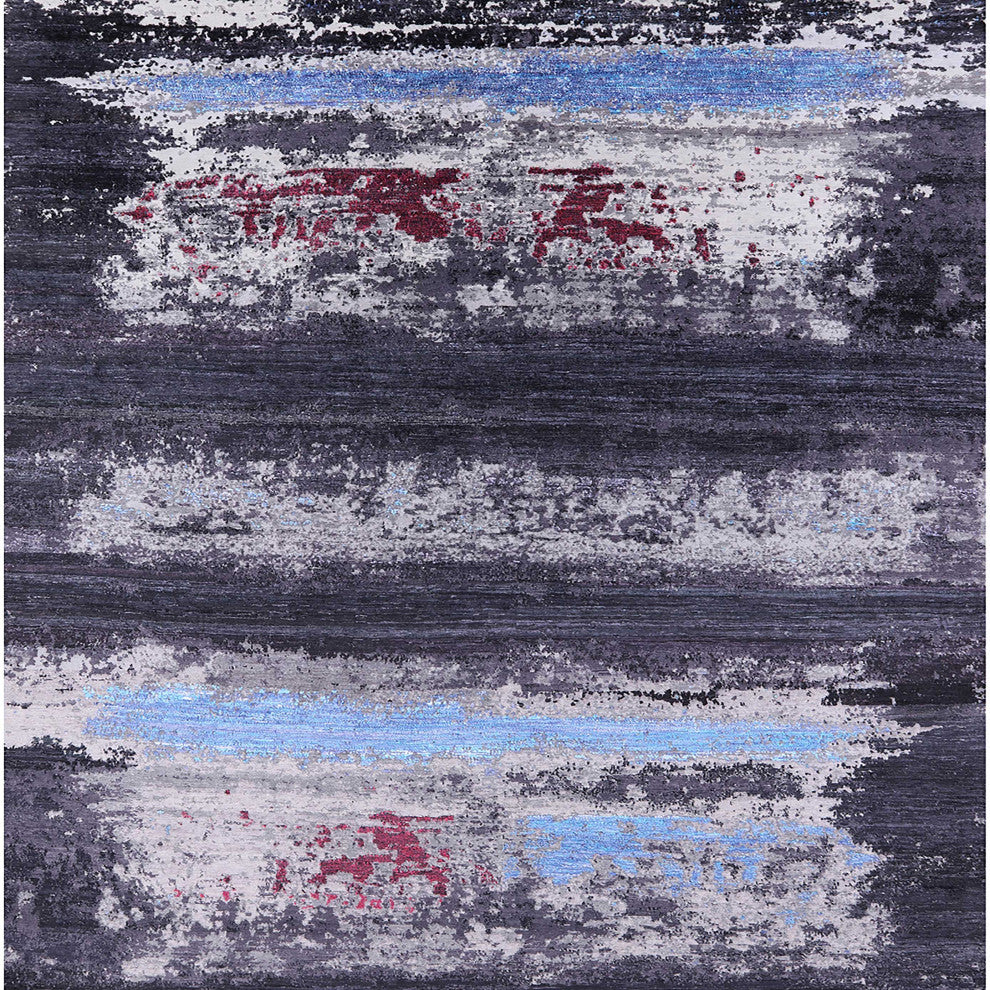 Ahgly Company Indoor Square Mid-Century Modern Area Rugs, 5' Square