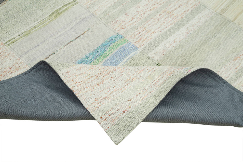 Rug N Carpet - Handmade Anatolian 4' 3'' x 6' 11'' Tribal Patchwork Kilim Rug