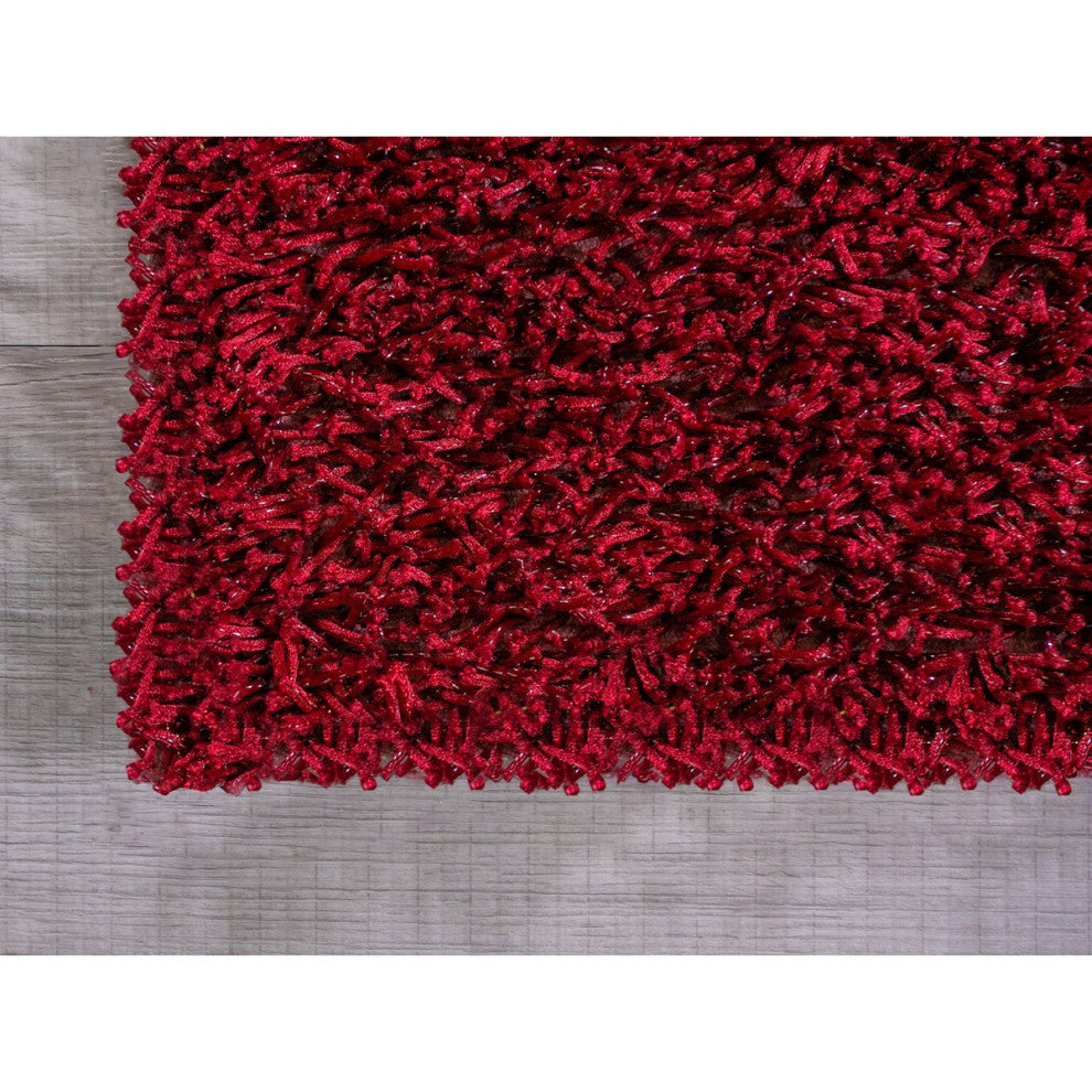 2" x 8" Burgundy Contemporary Runner Rug