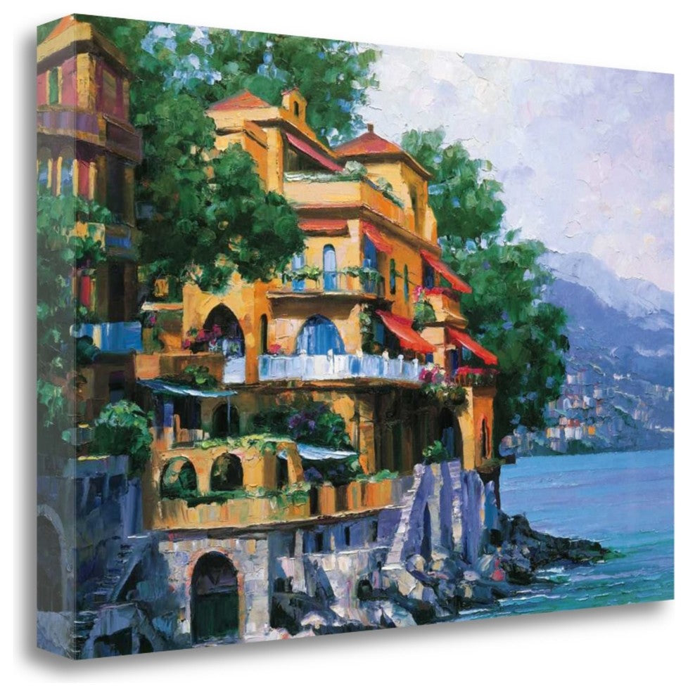 "Portofino VIlla" By Howard Behrens, Giclee Print on Gallery Wrap Canvas