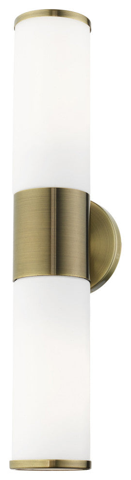 Antique Brass Contemporary, Minimal, Urban, Clean Vanity Sconce