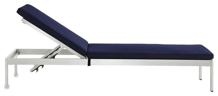 Shore Chaise with Cushions Outdoor Patio Aluminum, Set of 2