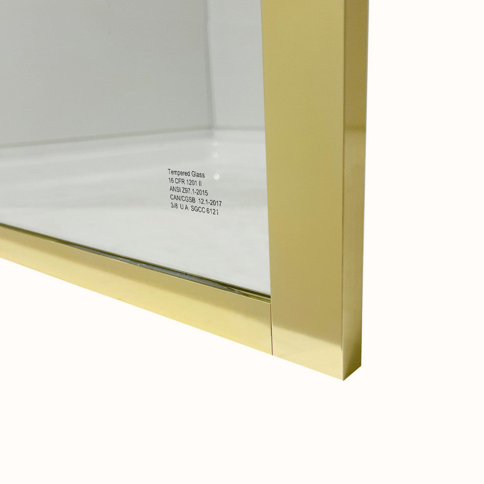 34 in. W x 74 in. H Framed Fixed Glass Panel Shower Door