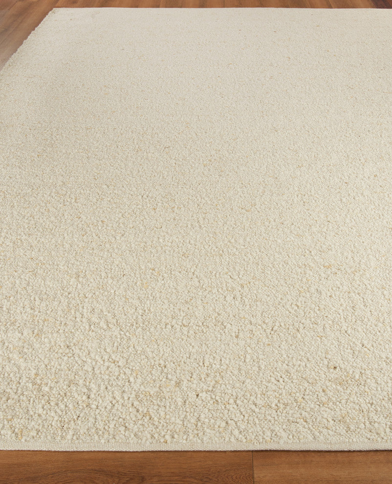 Tocayo Handmade Flatwoven Wool Ivory Area Rug, 10'x14'