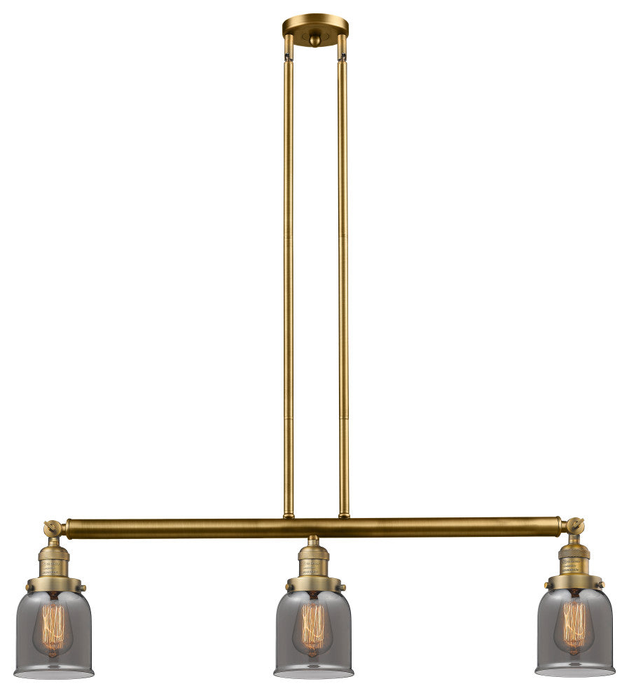 INNOVATIONS LIGHTING 213-BB-G53-LED Small Bell 3 Light Island Light
