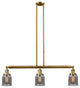 INNOVATIONS LIGHTING 213-BB-G53-LED Small Bell 3 Light Island Light