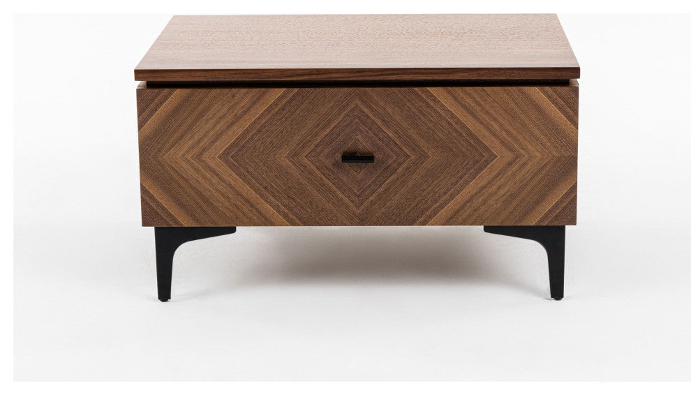 Modrest Paula Mid-Century Walnut Nightstand