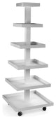 White 6 Tier Square Metal Organizer