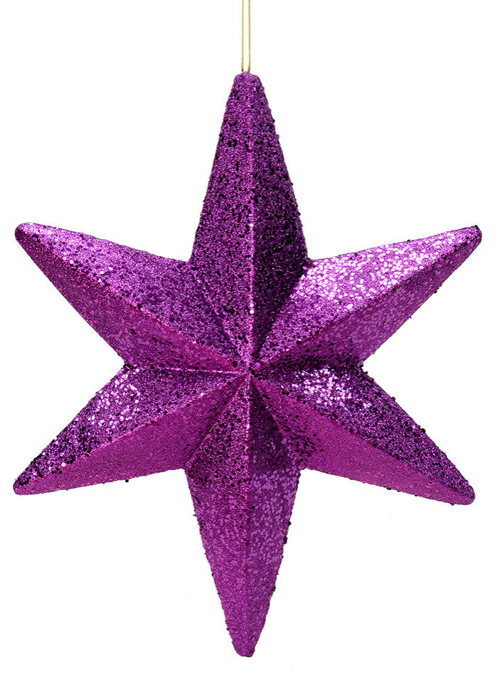 Vickerman L180206 20" Purple Glitter Bethlehem Star Christmas Ornament