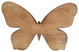 Wood, 12"h Butterfly Deco, Brown