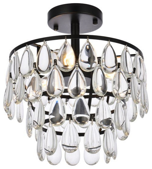 Murphy 12" Flush Mount, Black