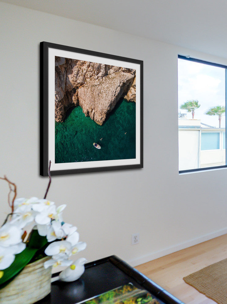 "Jagged Cliffs" Framed Print by Karolis Janulis