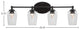 Capri 4-Light Bath Bar, Matte Black/Clear Bubble