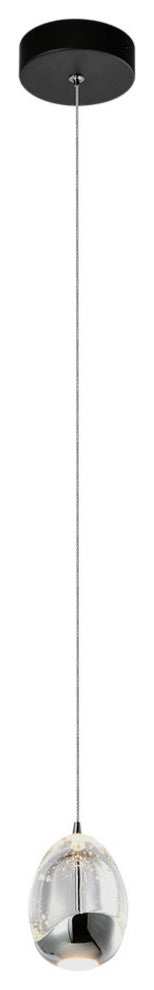 Venezia 3.5" ETL Certified Integrated LED Pendant Lighting Fixture, Black