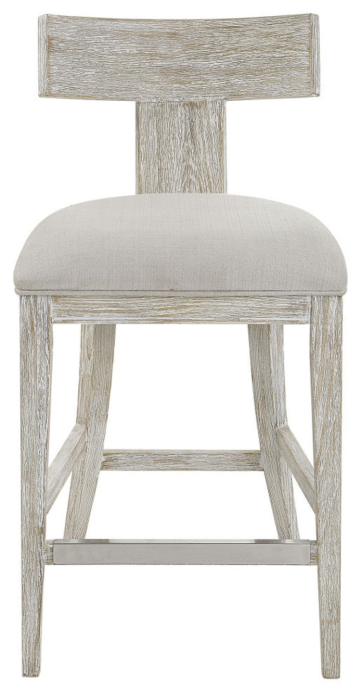Uttermost Idris White Counter Stool