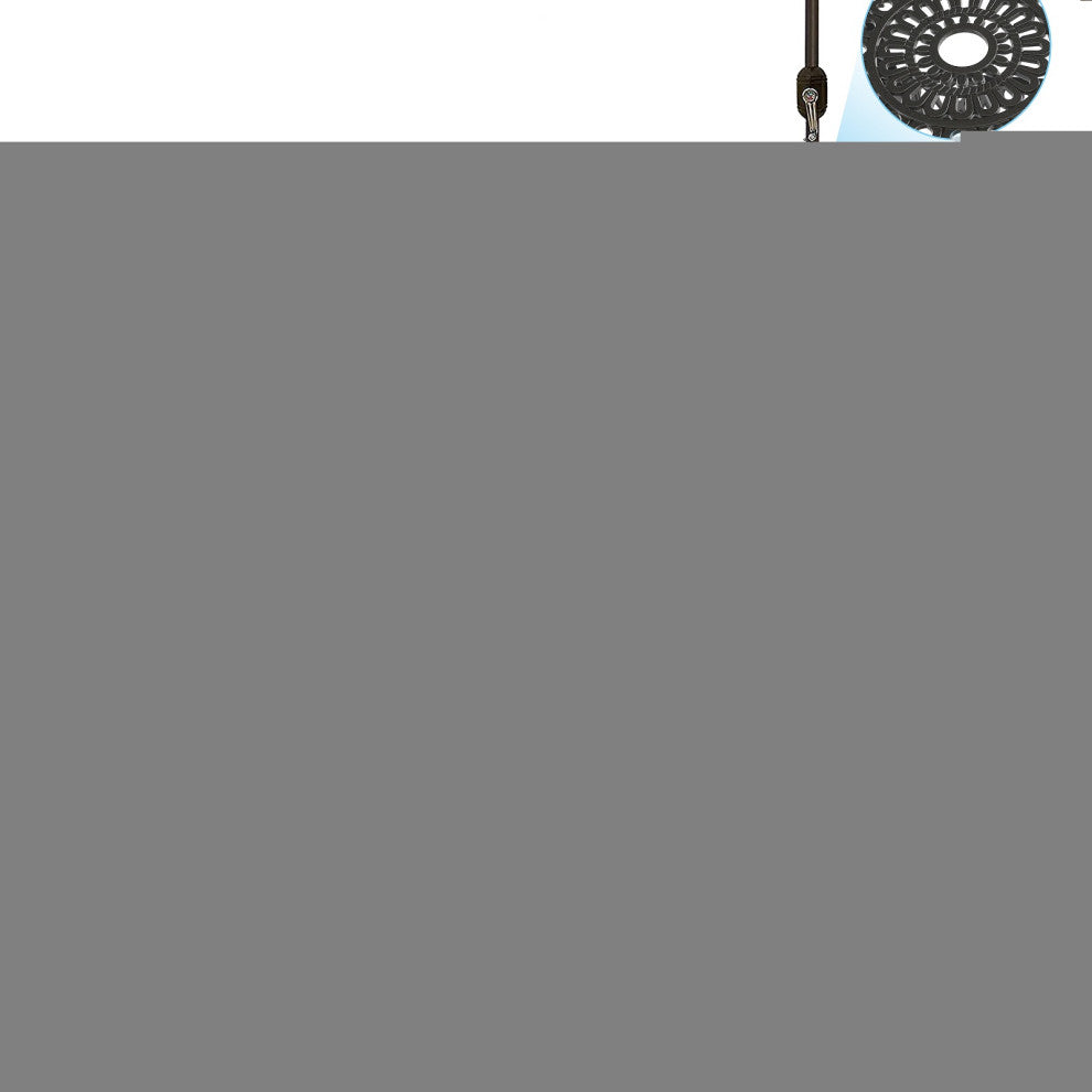 All-Weather 5-Piece Patio Bistro Table Set With Umbrella Hole Black