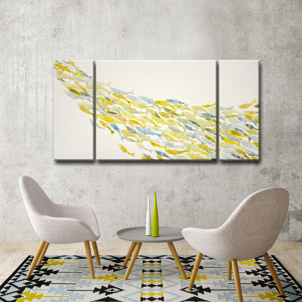 Ready2Hangart 'Upstream' By Norman Wyatt, Jr. Canvas Art , 16" Hx20" W 3-Panels