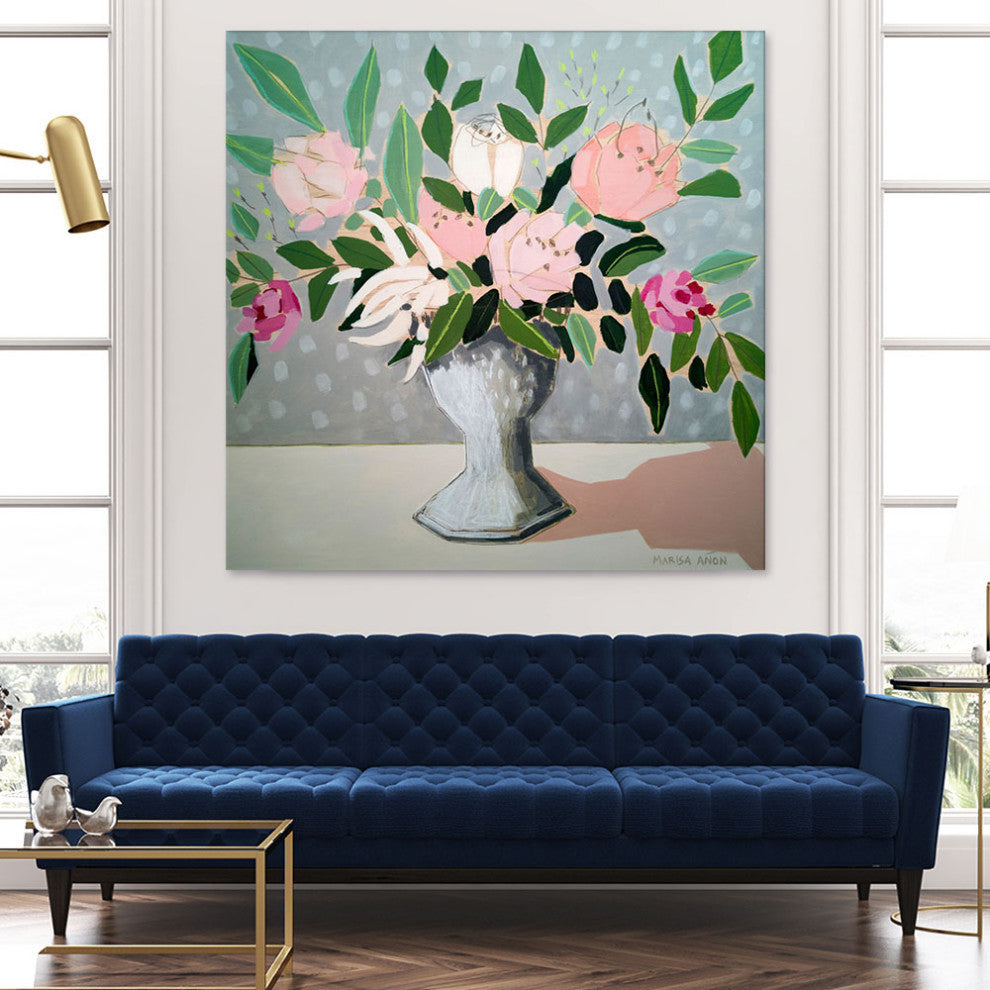 Spring Florals 1 - 54 x 54 by Marisa Anon