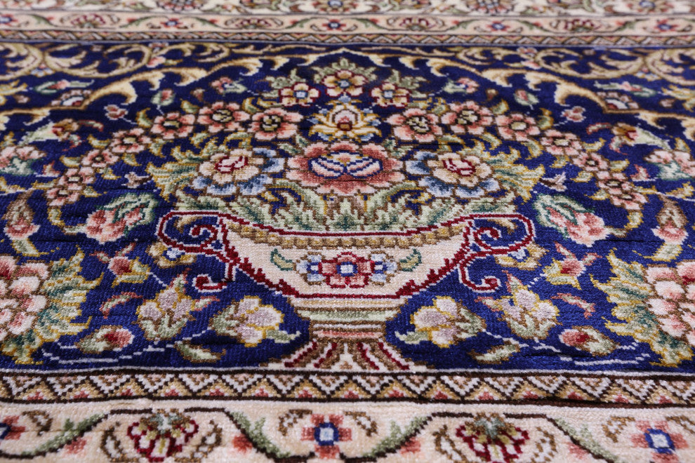 High End Persian 100% Silk Hand Knotted Rug 8' 0" X 10' 0'' Q4794