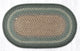 Earth Rugs C-13 Dark Green Oval Braided Rug 27" x 45"