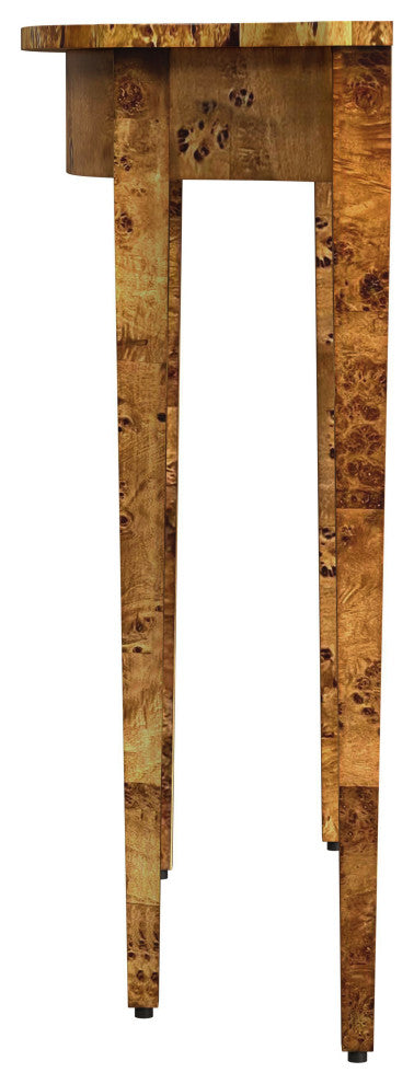 Chester Burl 36" Console Table, Traditional Burl