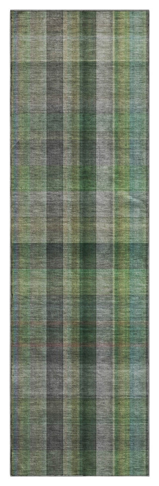 Premium Machine Washable Mayfield AMF548 Green 2'3" x 7'6" Runner Rug