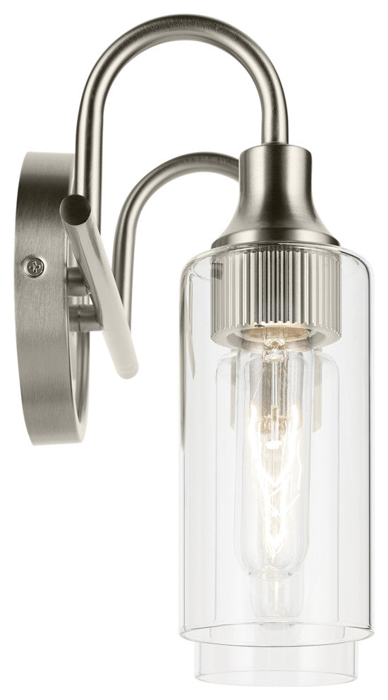 12.5" 2-Light Vanity Light With Clear Glass