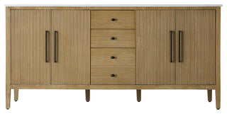 Home Living 72" Double Bathroom Vanity, Linen Oak