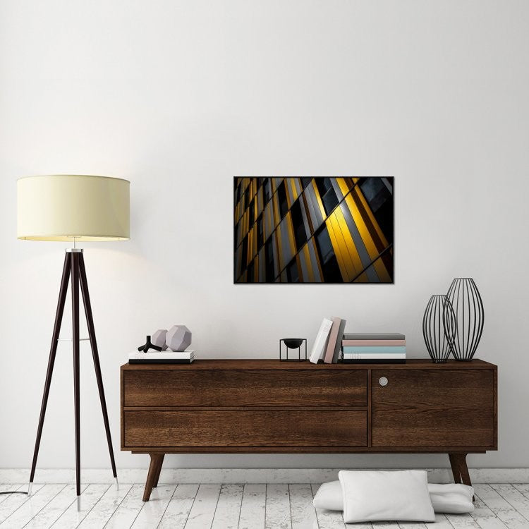 "Yellow Wall" Framed Canvas Giclee by Gilbert Claes, 37x25"