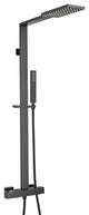 Wall mounted exposed installation shower system, Matte Black