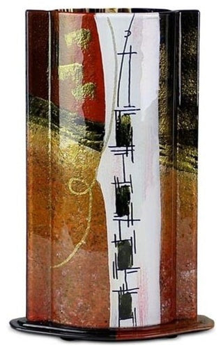 White Stripe Series Glass Base Vase